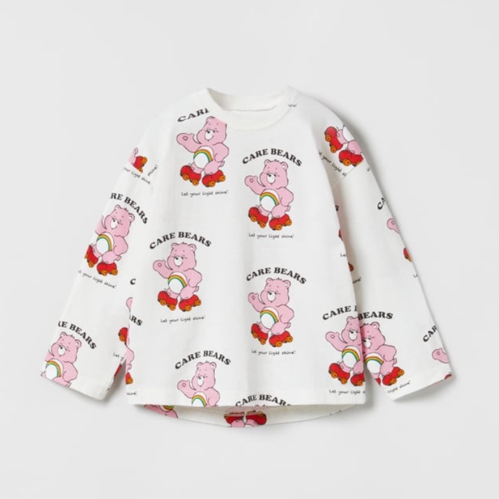 NWT Zara 2-3Y Care Bears long sleeve cotton shirt